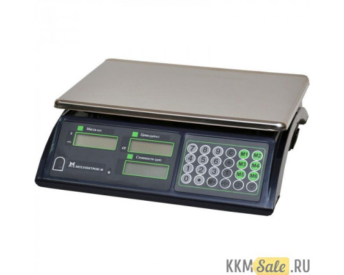 Весы торговые МЕХЭЛЕКТРОН-М ВР4900-15-2Д-АБ 10 (LCD, Темный)