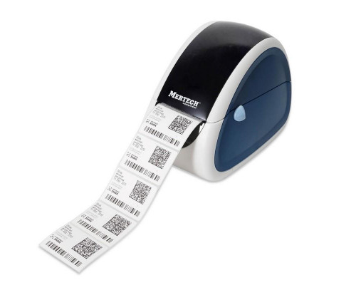 Принтер этикеток Mertech LP58 EVA (203dpi, USB/RS-232, Белый/Синий)
