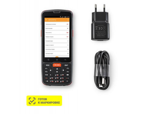 Терминал сбора данных АТОЛ Smart.Slim Полный (2D, 2/16Gb, WiFi/BT/NFC/3G/GPS, Камера, БП, Andr.7)