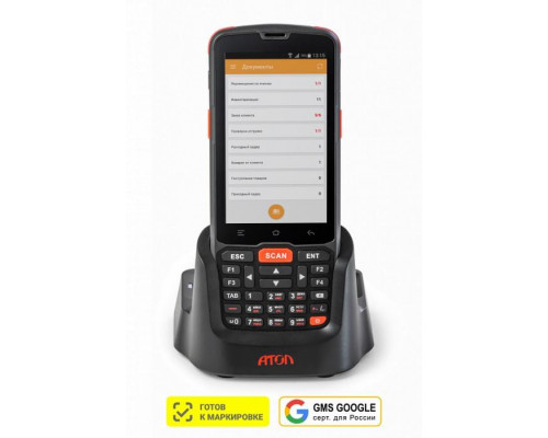 Терминал сбора данных АТОЛ Smart.Slim Plus Базовый (2D, 2/16Gb, WiFi/BT/NFC/LTE/GPS, Камера, Andr.10 GMS, ПО MS: Магазин 15 ПРОДУКТОВЫЙ, БАЗОВЫЙ)